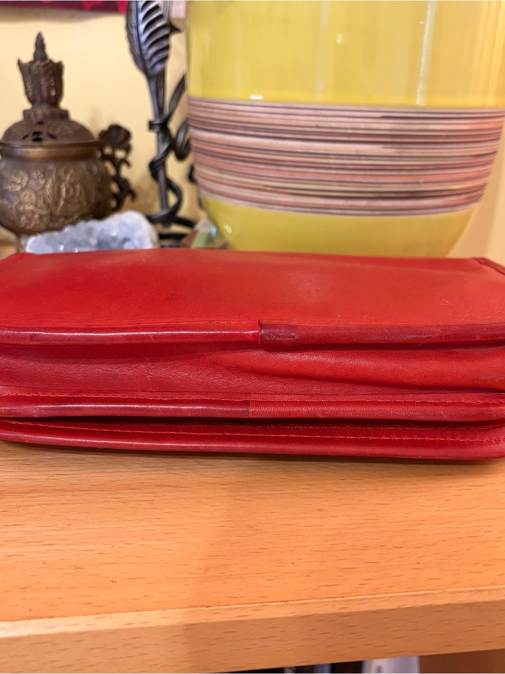 Vintage Coach Dinky 80s 90s Cherry Red Leather Crossbody Bag Purse Made In USA - Picture 6 of 16